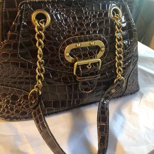 Apt 9 Faux crocodile handbag 👜 Brass accents